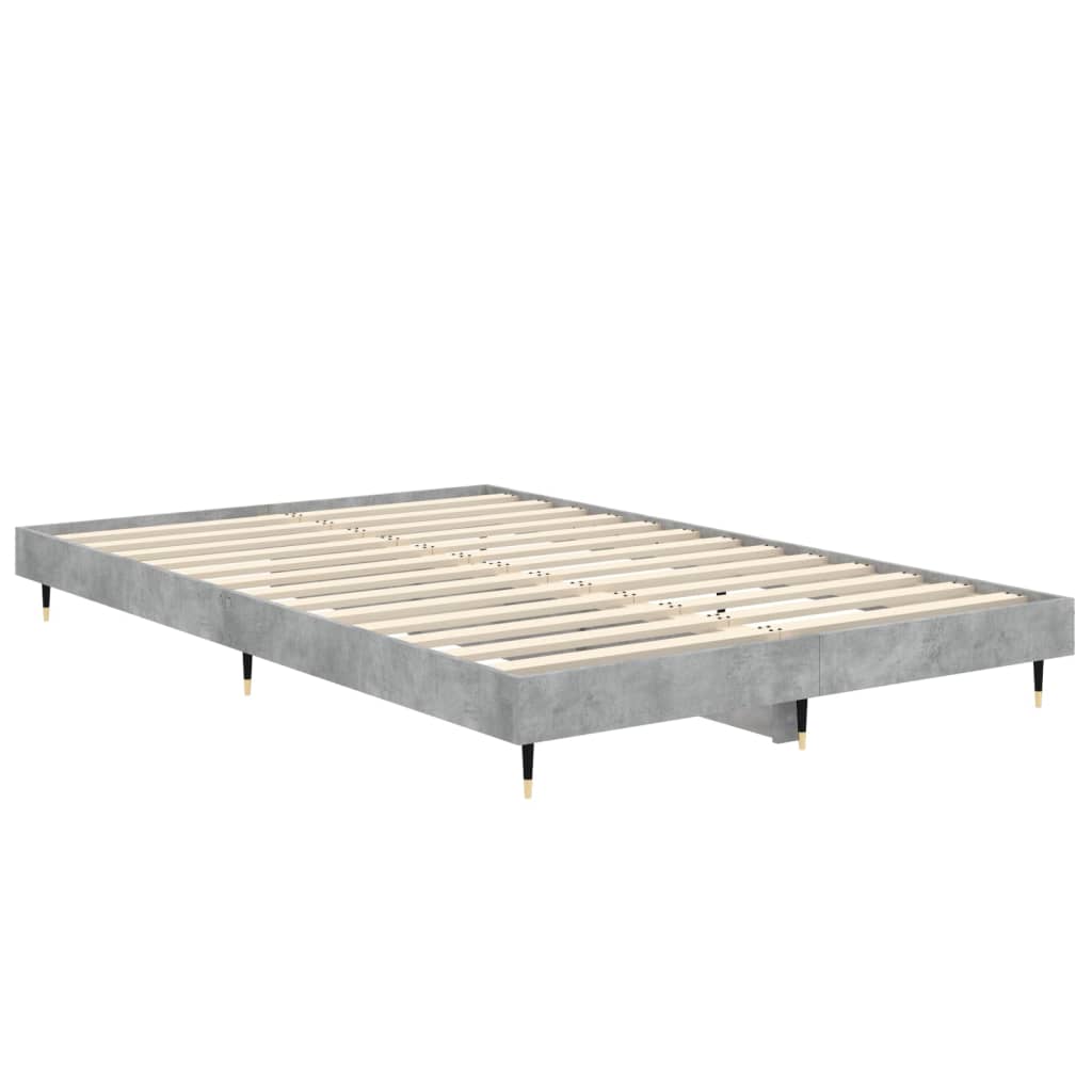 Bedframe bewerkt hout betongrijs 120x190 cm is nu te koop bij PeponiXL, paradijselijk wonen!