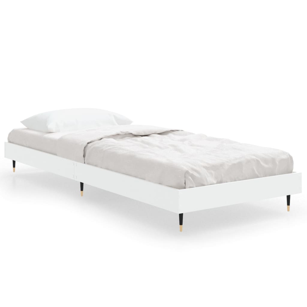 Bedframe bewerkt hout wit 75x190 cm is nu te koop bij PeponiXL, paradijselijk wonen!