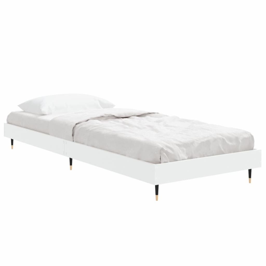 Bedframe bewerkt hout wit 75x190 cm is nu te koop bij PeponiXL, paradijselijk wonen!