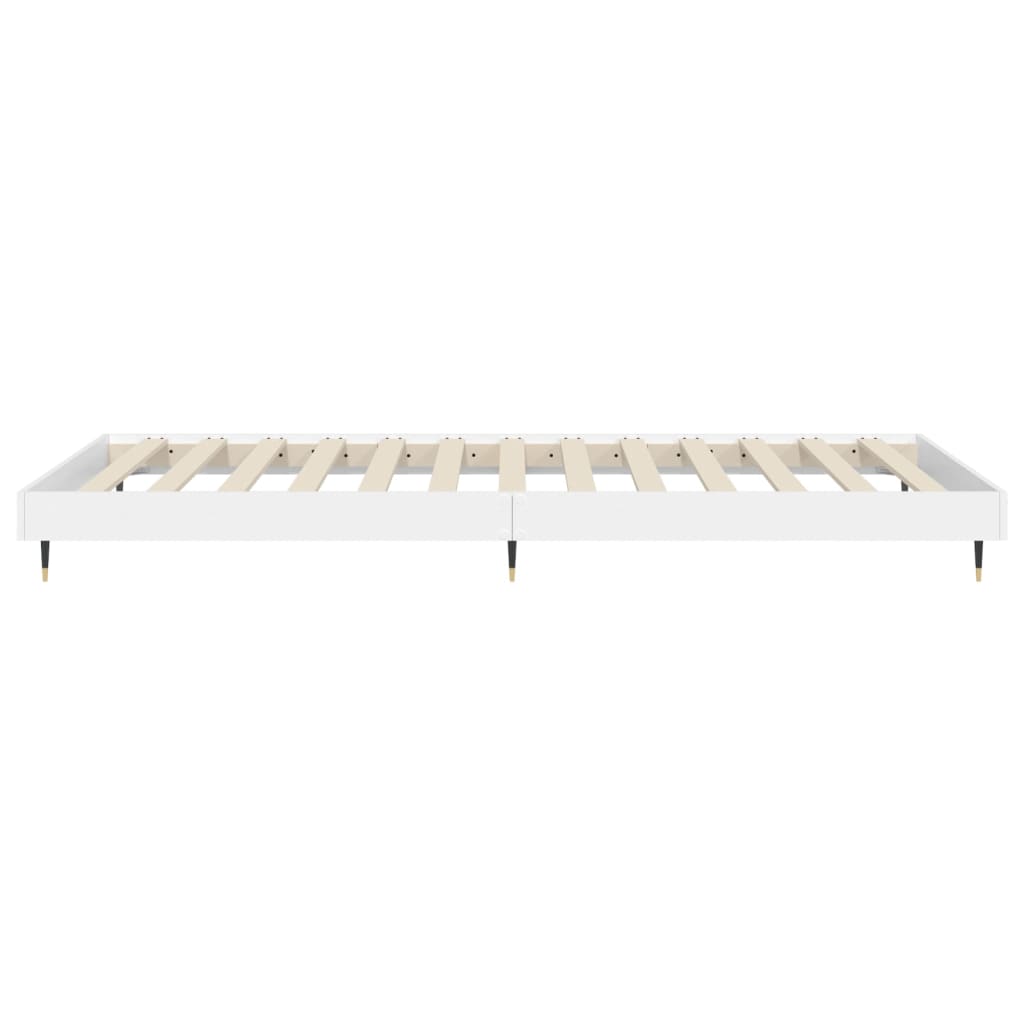 Bedframe bewerkt hout wit 75x190 cm is nu te koop bij PeponiXL, paradijselijk wonen!