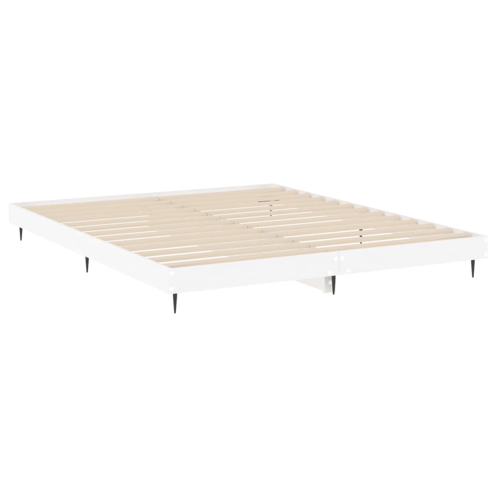 Bedframe bewerkt hout wit 180x200 cm is nu te koop bij PeponiXL, paradijselijk wonen!