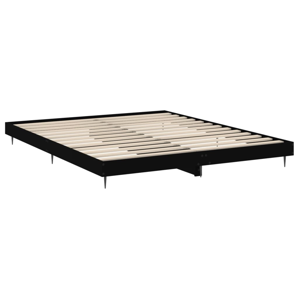 Bedframe zonder matras 180x200 cm spaanplaat zwart is nu te koop bij PeponiXL, paradijselijk wonen!