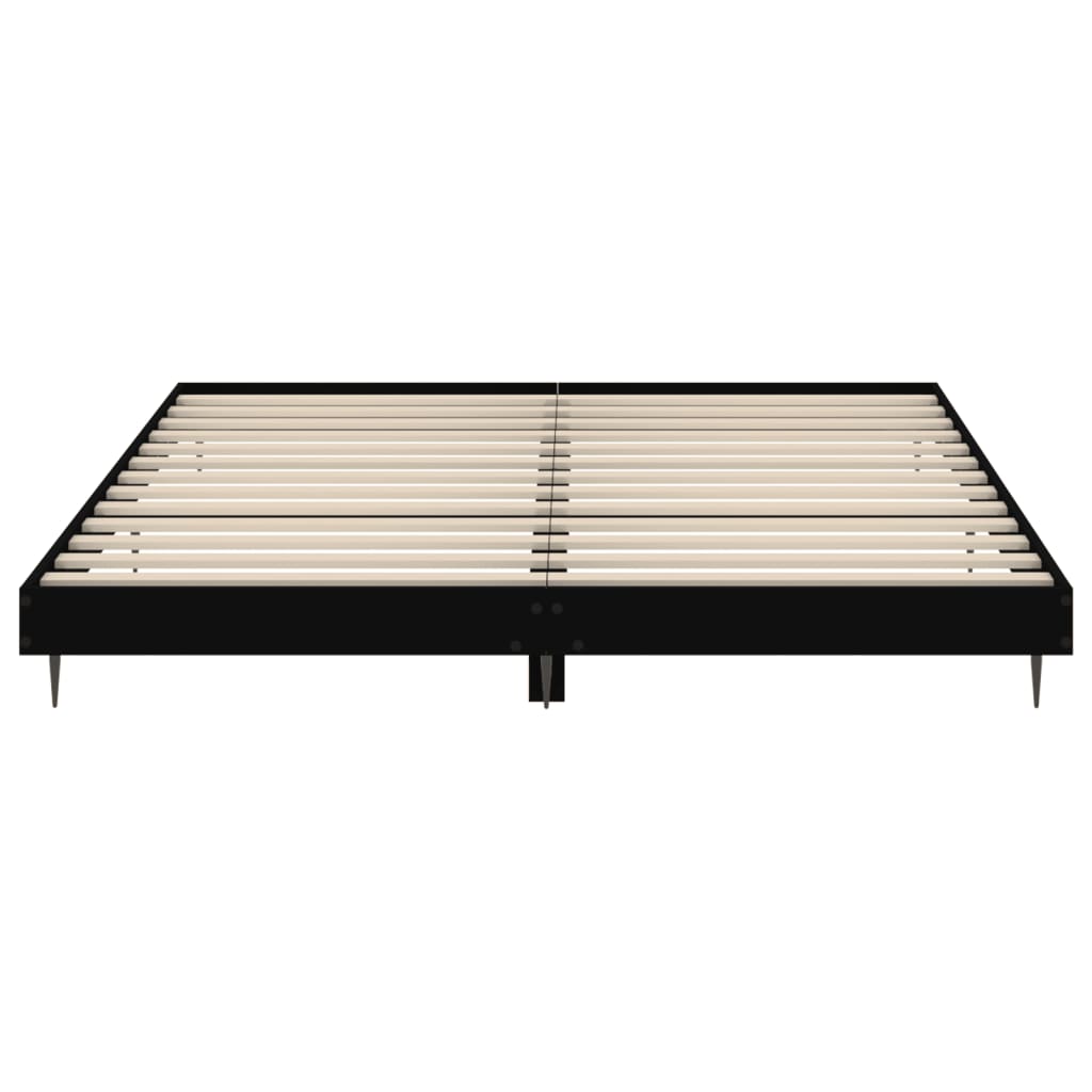 Bedframe zonder matras 180x200 cm spaanplaat zwart is nu te koop bij PeponiXL, paradijselijk wonen!