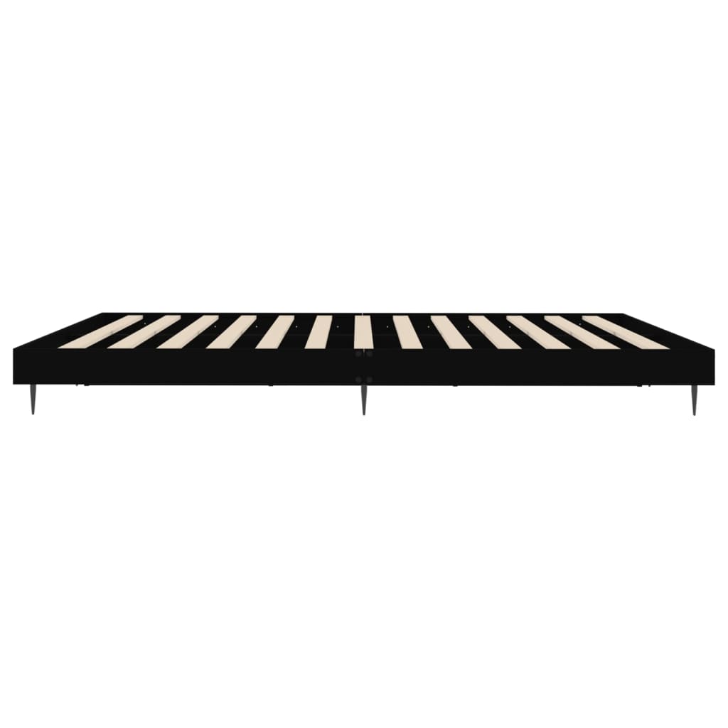 Bedframe zonder matras 180x200 cm spaanplaat zwart is nu te koop bij PeponiXL, paradijselijk wonen!