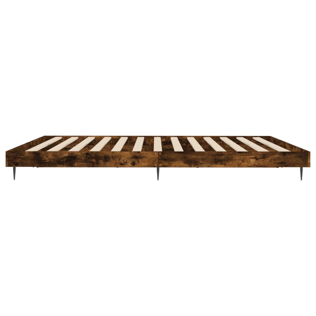 Bedframe bewerkt hout gerookt eikenkleurig 160x200 cm is nu te koop bij PeponiXL, paradijselijk wonen!
