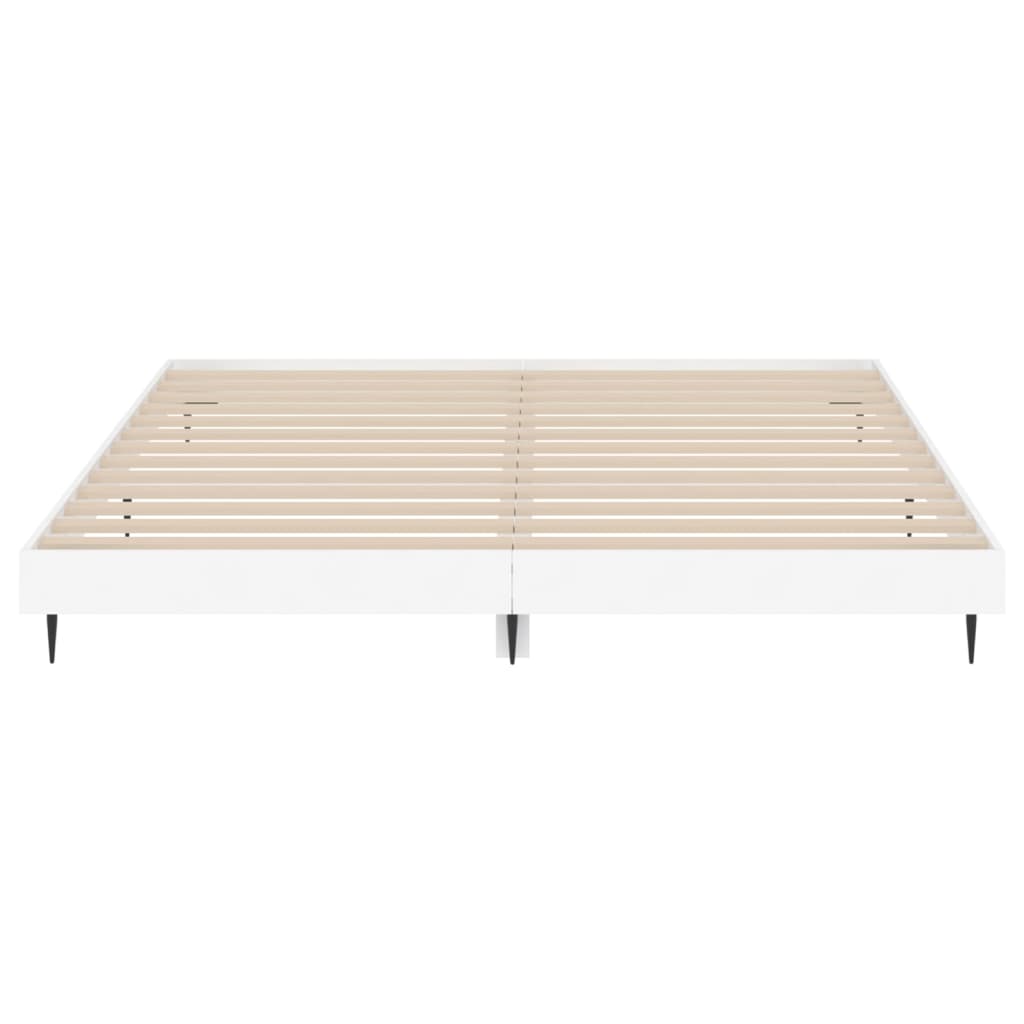 Bedframe bewerkt hout wit 150x200 cm is nu te koop bij PeponiXL, paradijselijk wonen!