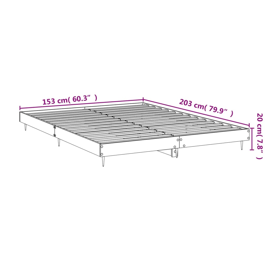 Bedframe bewerkt hout wit 150x200 cm is nu te koop bij PeponiXL, paradijselijk wonen!