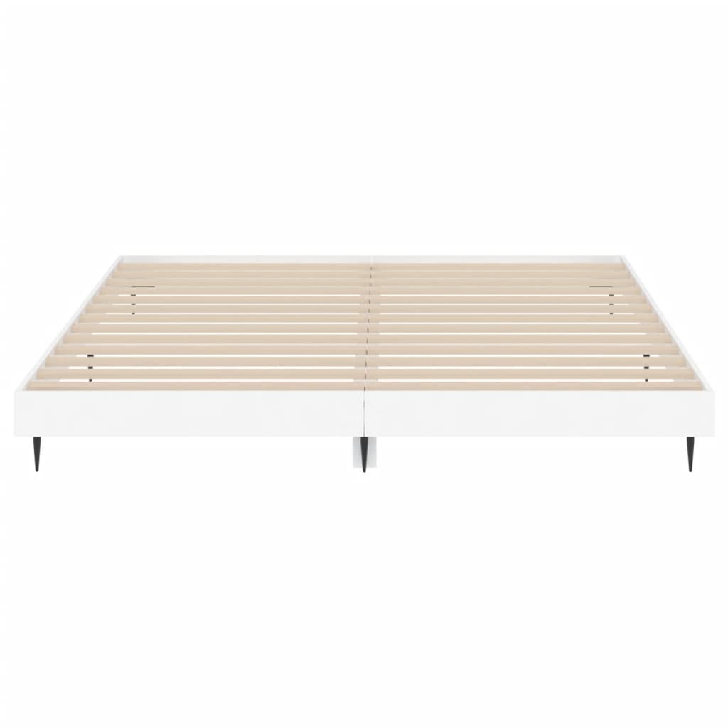 Bedframe bewerkt hout wit 140x200 cm is nu te koop bij PeponiXL, paradijselijk wonen!