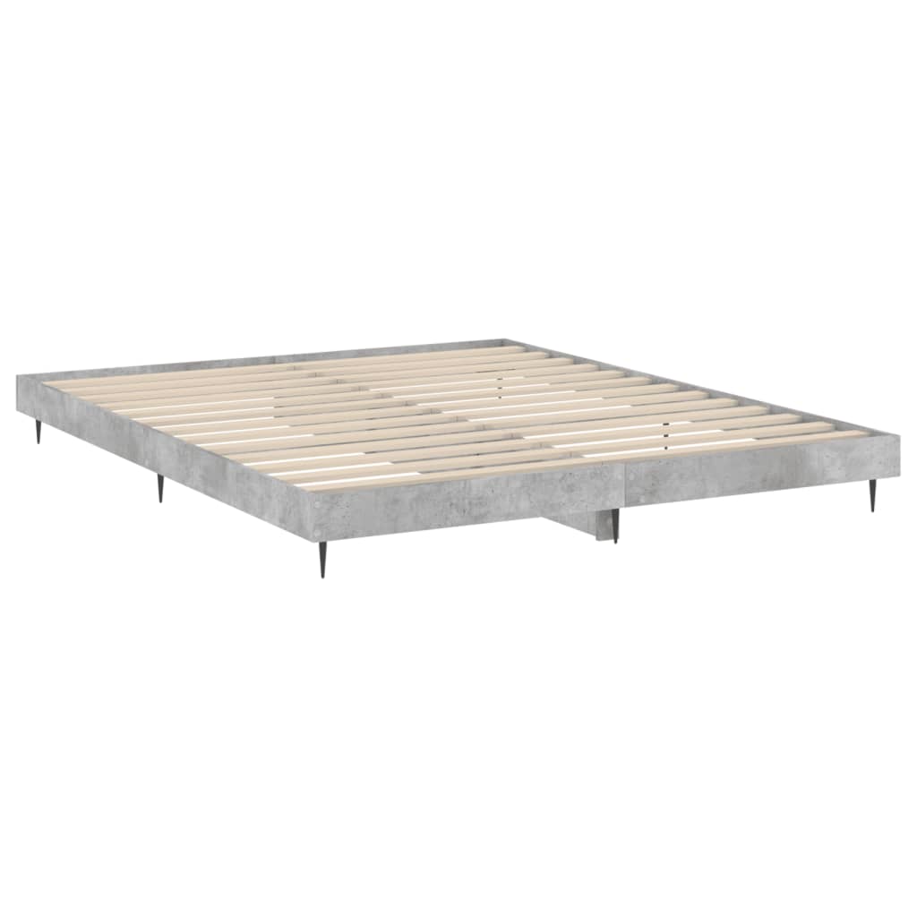 Bedframe bewerkt hout betongrijs 140x200 cm is nu te koop bij PeponiXL, paradijselijk wonen!