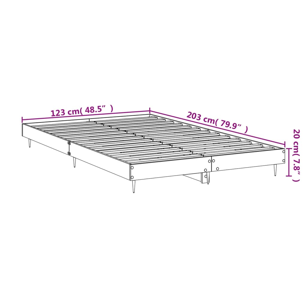 Bedframe bewerkt hout zwart 120x200 cm is nu te koop bij PeponiXL, paradijselijk wonen!