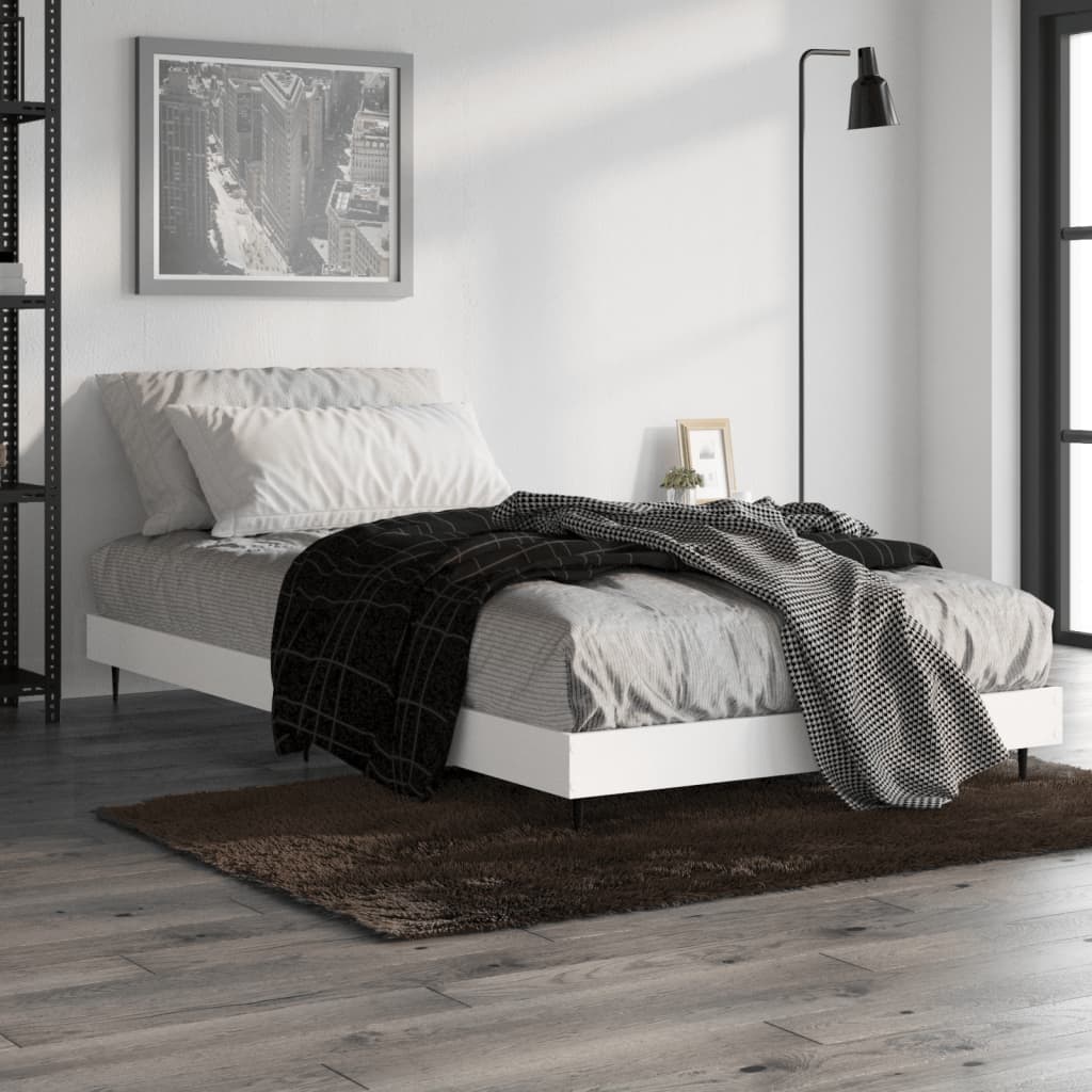 Bedframe bewerkt hout wit 100x200 cm is nu te koop bij PeponiXL, paradijselijk wonen!