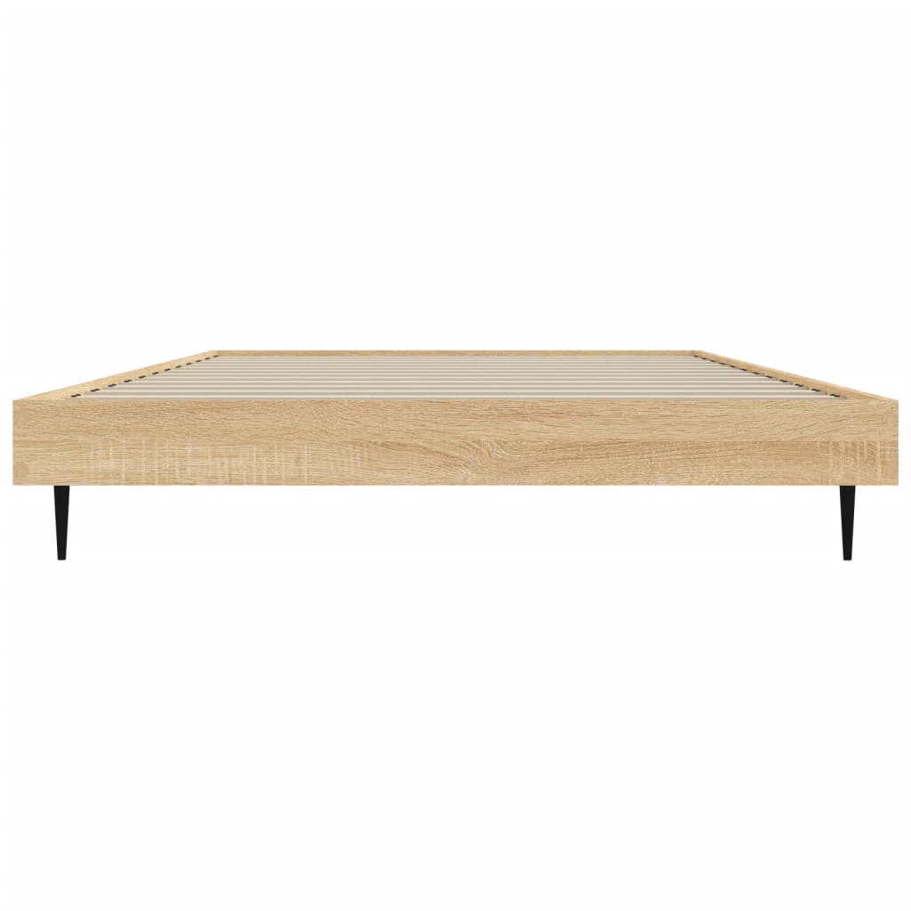 Bedframe zonder matras hout sonoma eikenkleurig 100x200 cm is nu te koop bij PeponiXL, paradijselijk wonen!