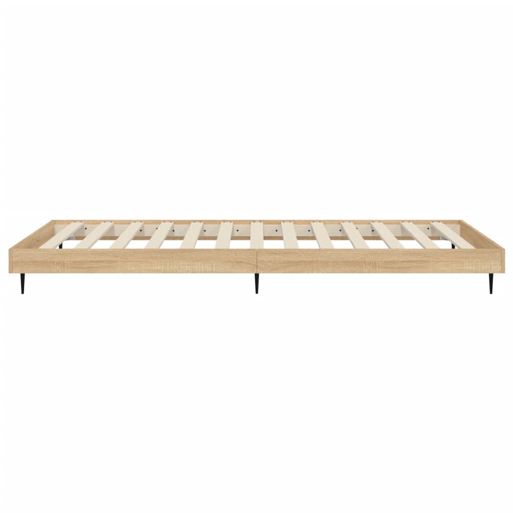 Bedframe zonder matras hout sonoma eikenkleurig 100x200 cm is nu te koop bij PeponiXL, paradijselijk wonen!