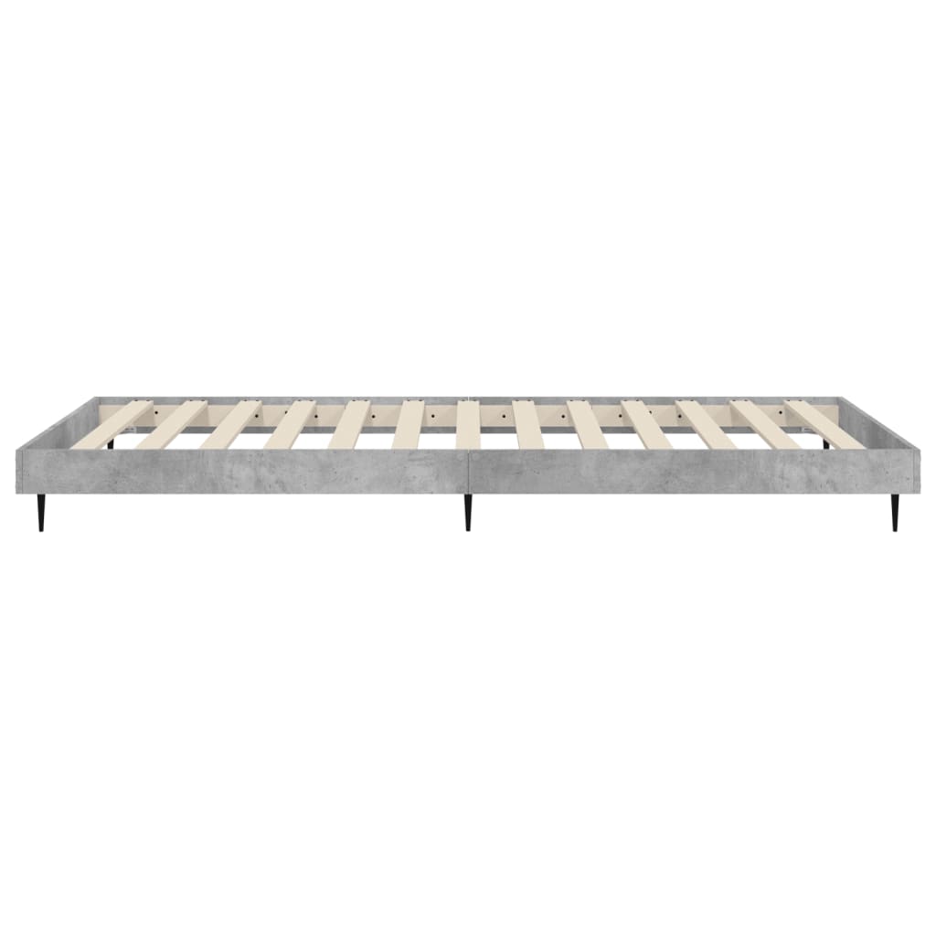 Bedframe bewerkt hout betongrijs 100x200 cm is nu te koop bij PeponiXL, paradijselijk wonen!