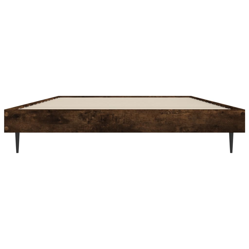 Bedframe zonder matras hout gerookt eikenkleurig 100x200 cm is nu te koop bij PeponiXL, paradijselijk wonen!