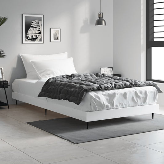 Bedframe bewerkt hout wit 90x200 cm is nu te koop bij PeponiXL, paradijselijk wonen!