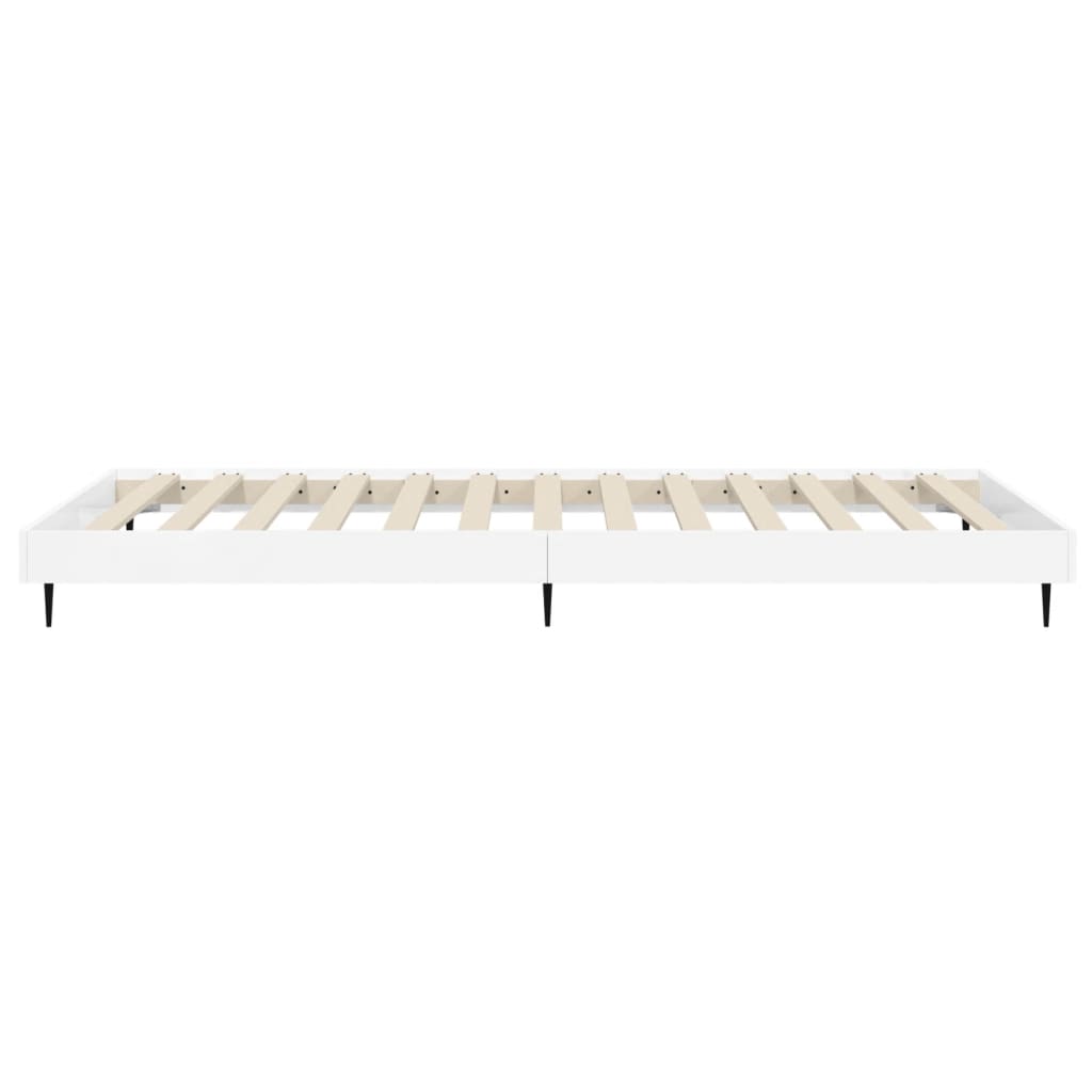 Bedframe bewerkt hout hoogglans wit 90x200 cm is nu te koop bij PeponiXL, paradijselijk wonen!