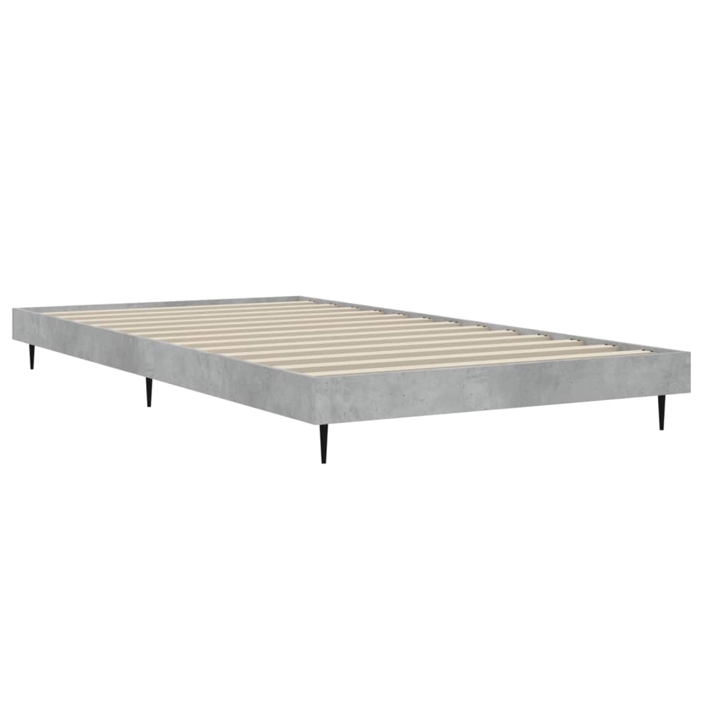 Bedframe bewerkt hout betongrijs 90x200 cm is nu te koop bij PeponiXL, paradijselijk wonen!