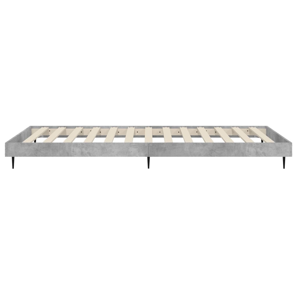 Bedframe bewerkt hout betongrijs 90x200 cm is nu te koop bij PeponiXL, paradijselijk wonen!