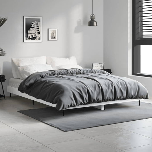 Bedframe LED massief hout wit 140x190 cm is nu te koop bij PeponiXL, paradijselijk wonen!