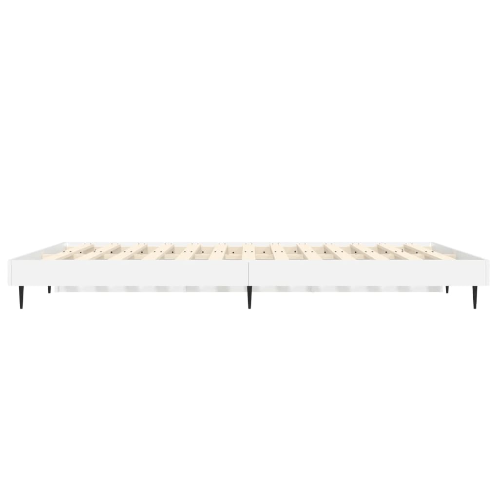 Bedframe bewerkt hout wit 135x190 cm is nu te koop bij PeponiXL, paradijselijk wonen!