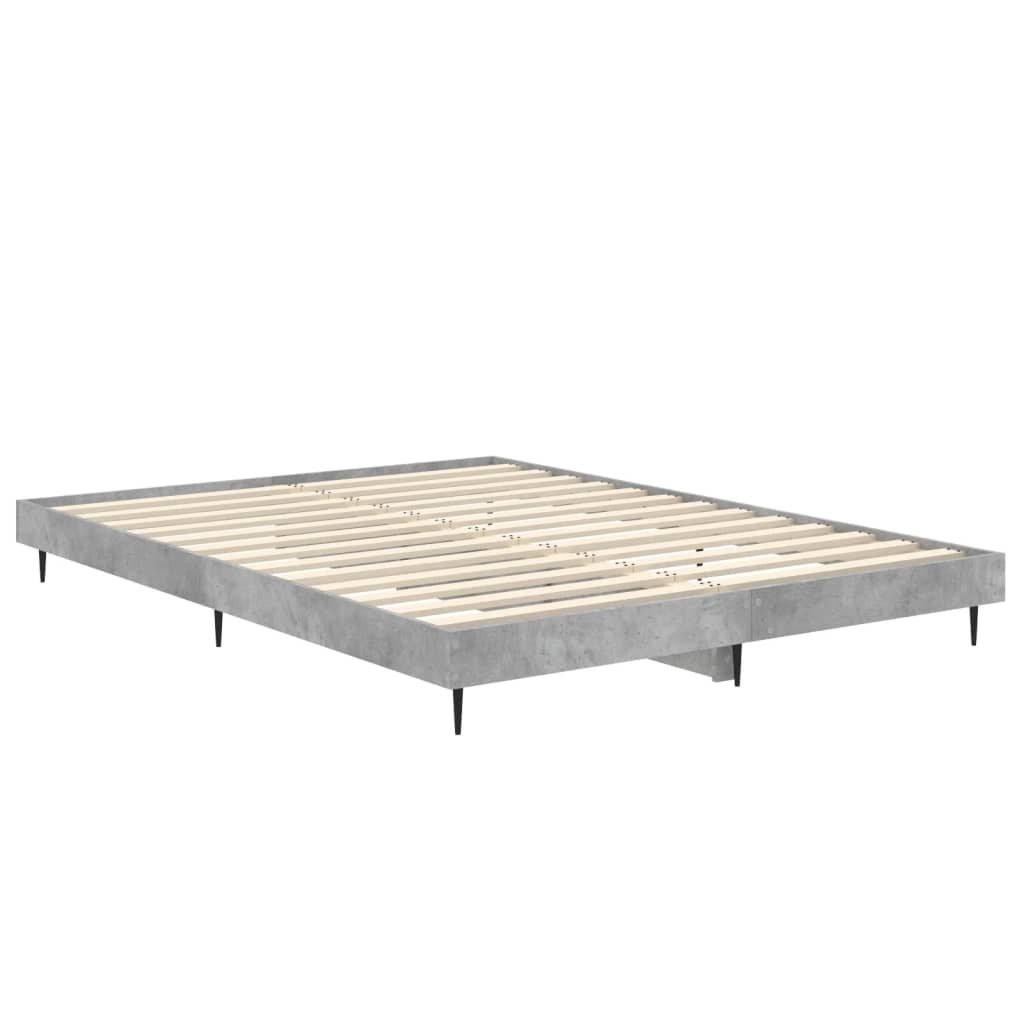 Bedframe bewerkt hout betongrijs 135x190 cm is nu te koop bij PeponiXL, paradijselijk wonen!