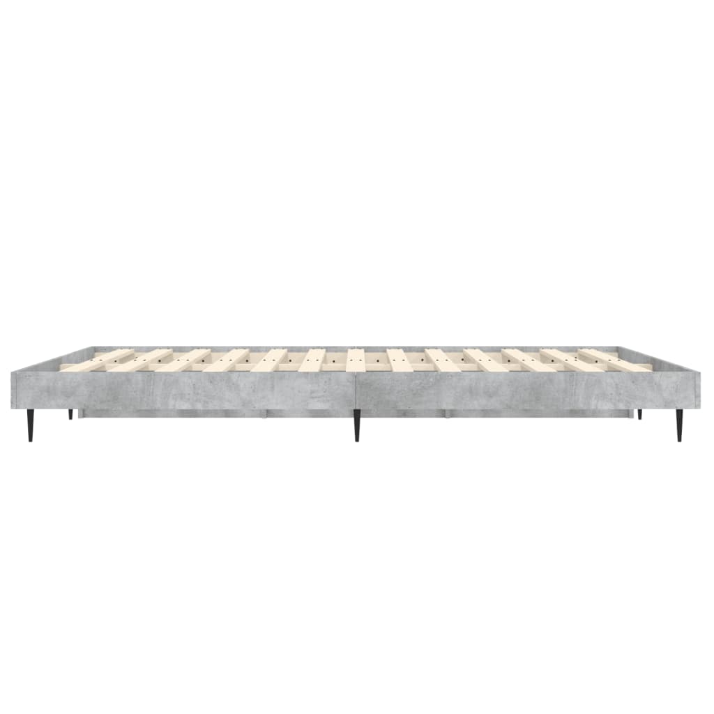 Bedframe bewerkt hout betongrijs 135x190 cm is nu te koop bij PeponiXL, paradijselijk wonen!