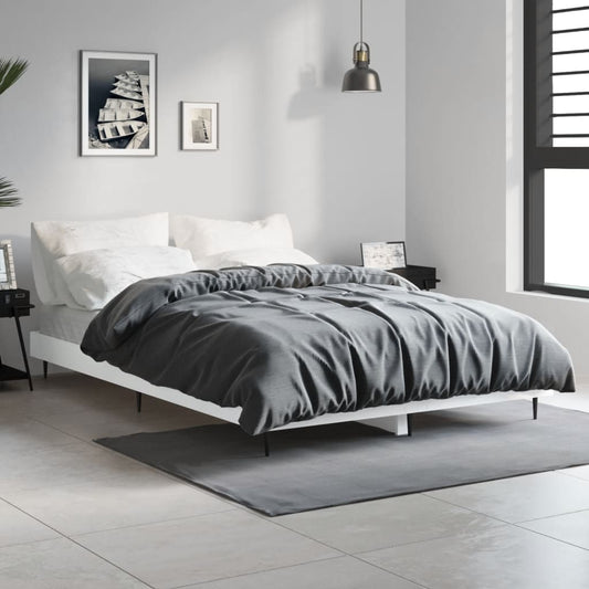 Bedframe bewerkt hout wit 120x190 cm is nu te koop bij PeponiXL, paradijselijk wonen!