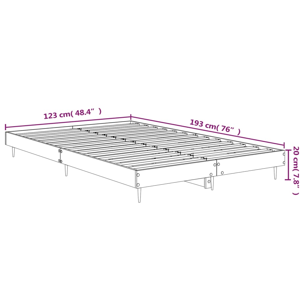 Bedframe bewerkt hout hoogglans wit 120x190 cm is nu te koop bij PeponiXL, paradijselijk wonen!