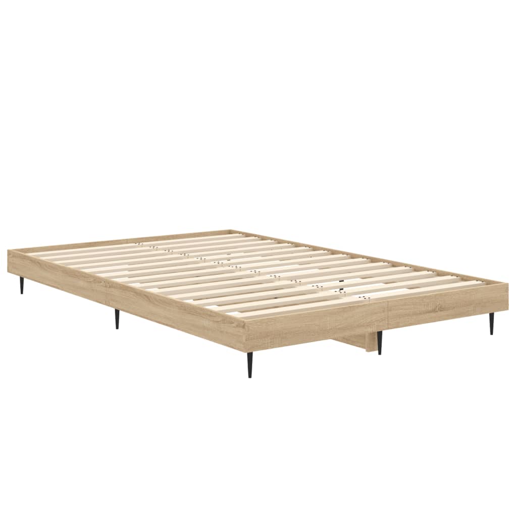 Bedframe zonder matras hout sonoma eikenkleurig 120x190 cm is nu te koop bij PeponiXL, paradijselijk wonen!