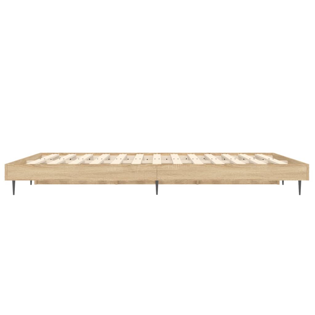 Bedframe zonder matras hout sonoma eikenkleurig 120x190 cm is nu te koop bij PeponiXL, paradijselijk wonen!