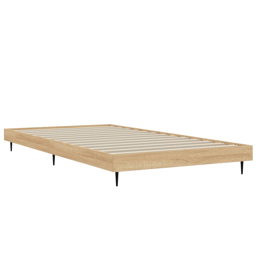 Bedframe zonder matras hout sonoma eikenkleurig 90x190 cm is nu te koop bij PeponiXL, paradijselijk wonen!