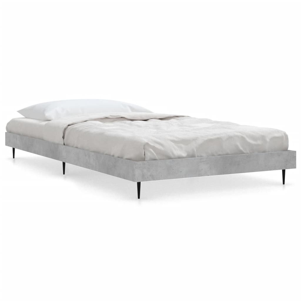 Bedframe bewerkt hout betongrijs 90x190 cm is nu te koop bij PeponiXL, paradijselijk wonen!