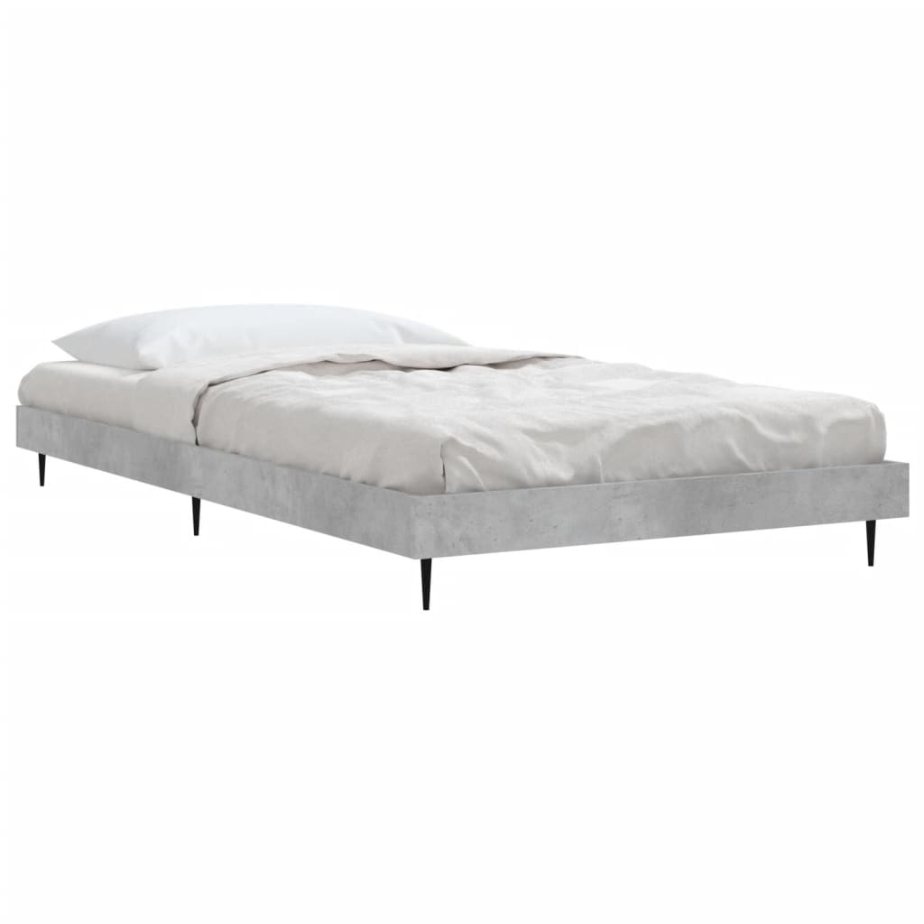 Bedframe bewerkt hout betongrijs 90x190 cm is nu te koop bij PeponiXL, paradijselijk wonen!