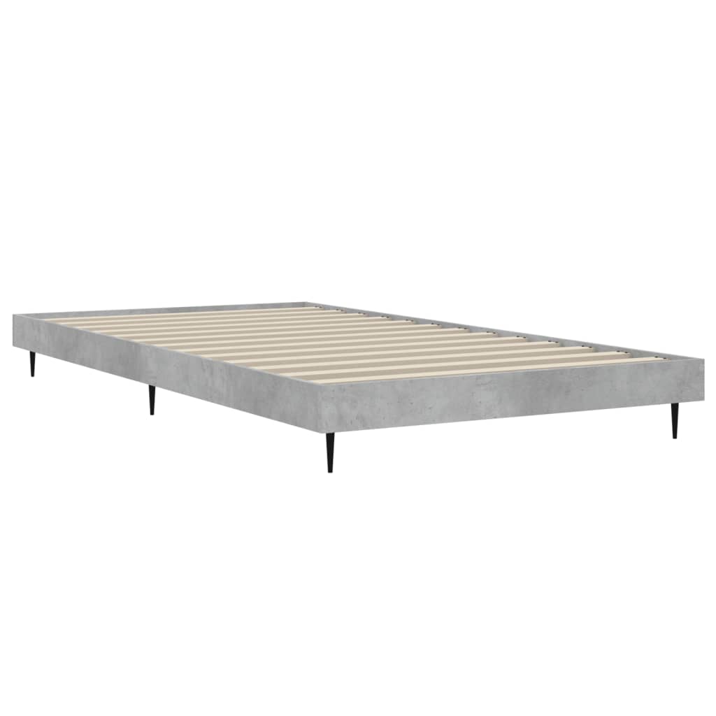 Bedframe bewerkt hout betongrijs 90x190 cm is nu te koop bij PeponiXL, paradijselijk wonen!