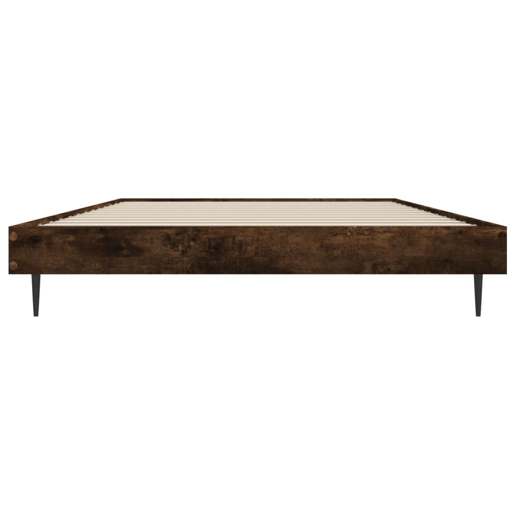 Bedframe zonder matras hout gerookt eikenkleurig 90x190 cm is nu te koop bij PeponiXL, paradijselijk wonen!