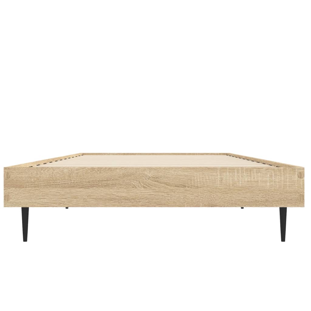 Bedframe zonder matras hout sonoma eikenkleurig 75x190 cm is nu te koop bij PeponiXL, paradijselijk wonen!