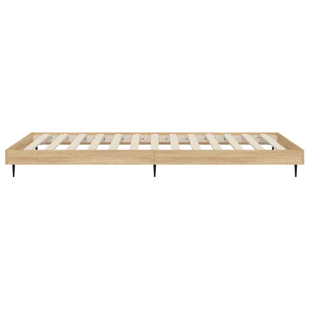 Bedframe zonder matras hout sonoma eikenkleurig 75x190 cm is nu te koop bij PeponiXL, paradijselijk wonen!