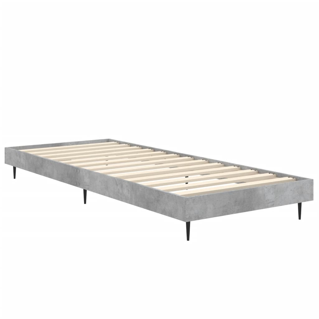 Bedframe bewerkt hout betongrijs 75x190 cm is nu te koop bij PeponiXL, paradijselijk wonen!