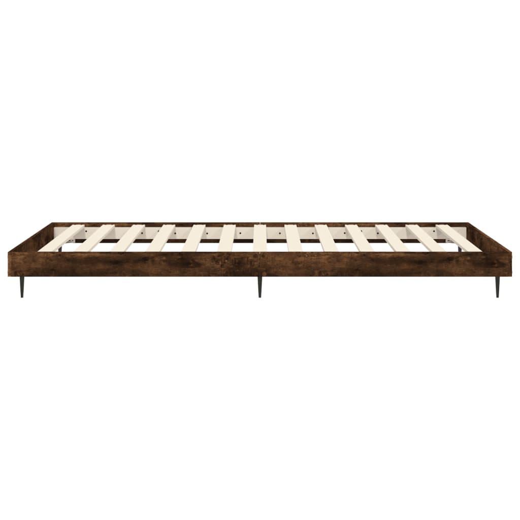 Bedframe zonder matras hout gerookt eikenkleurig 75x190 cm is nu te koop bij PeponiXL, paradijselijk wonen!