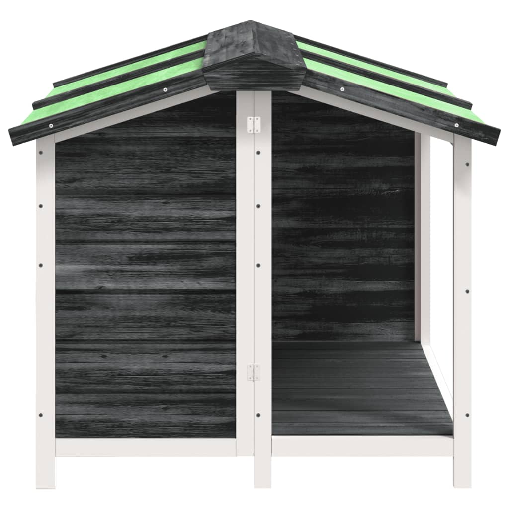 Hondenhok 96x87x80,5 cm massief grenenhout grijs is nu te koop bij PeponiXL, paradijselijk wonen!