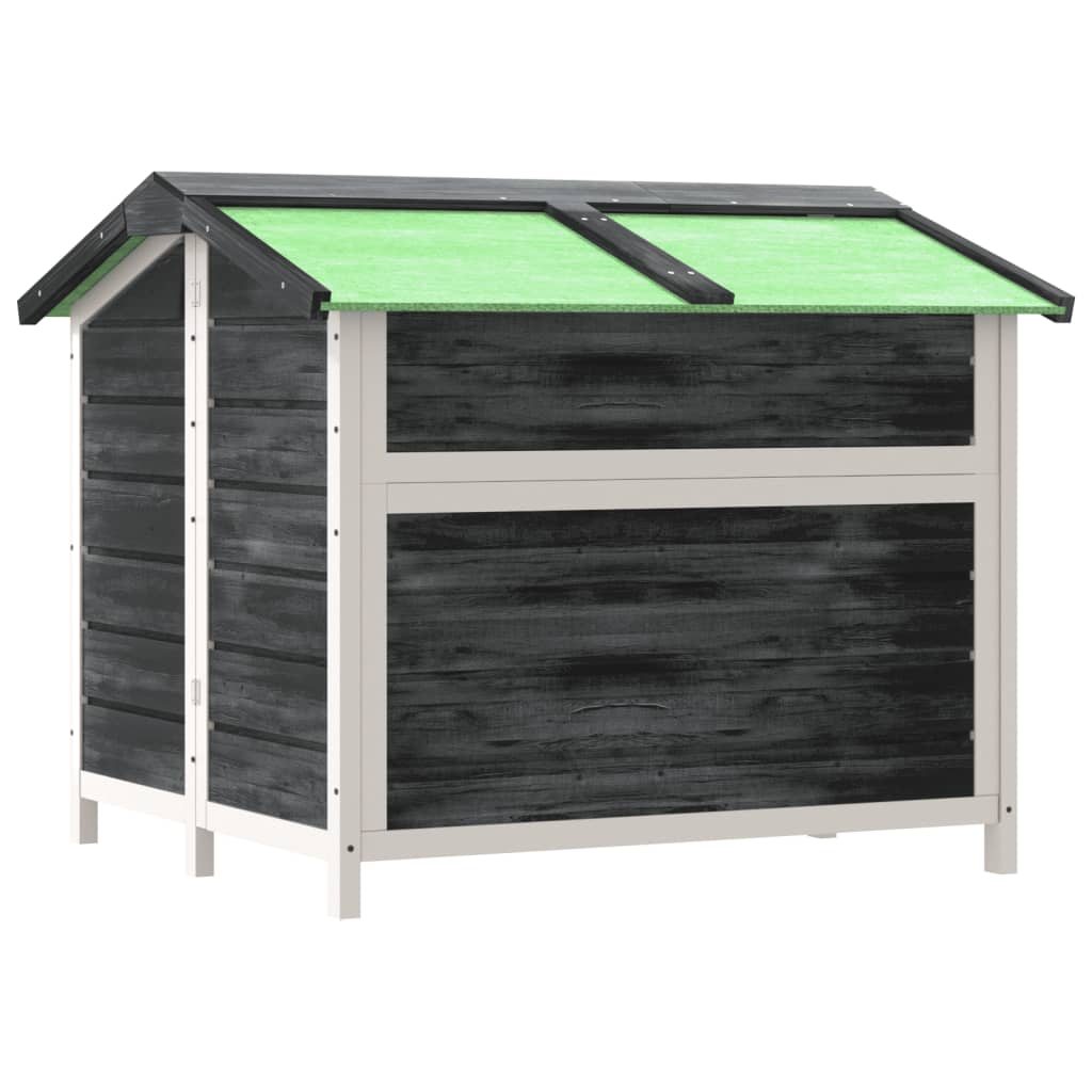 Hondenhok 96x87x80,5 cm massief grenenhout grijs is nu te koop bij PeponiXL, paradijselijk wonen!