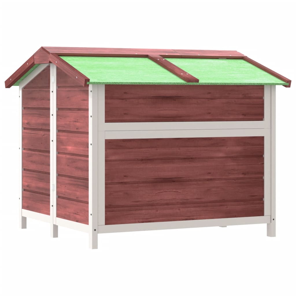 Hondenhok 96x87x80,5 cm massief grenenhout mokkakleurig is nu te koop bij PeponiXL, paradijselijk wonen!