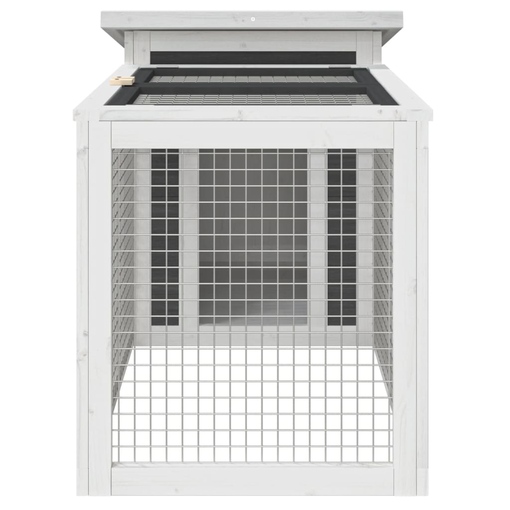 Konijnenhok 100,5x54x55 cm massief grenenhout grijs is nu te koop bij PeponiXL, paradijselijk wonen!