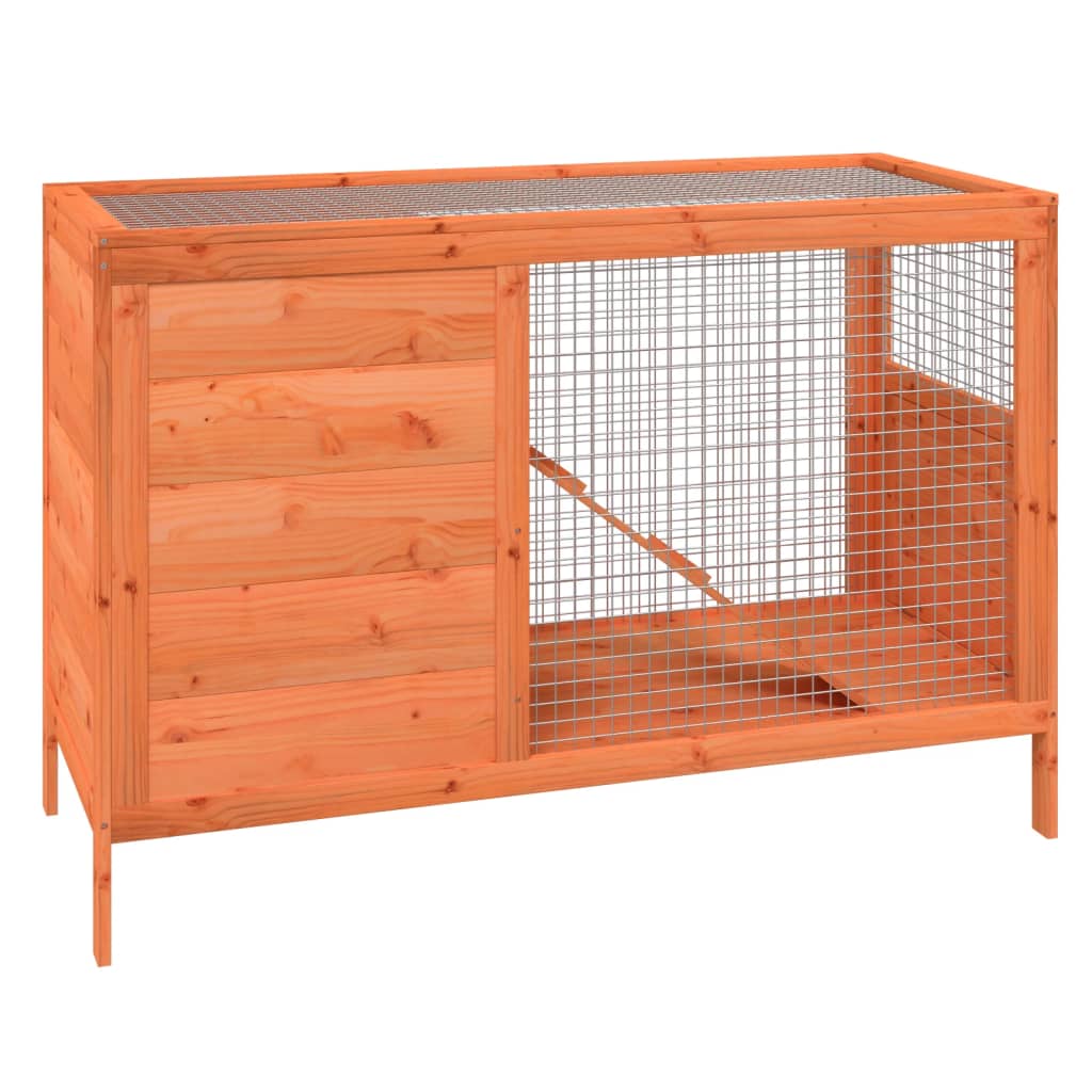 Konijnenhok 103x44x69,5 cm massief grenenhout bruin is nu te koop bij PeponiXL, paradijselijk wonen!