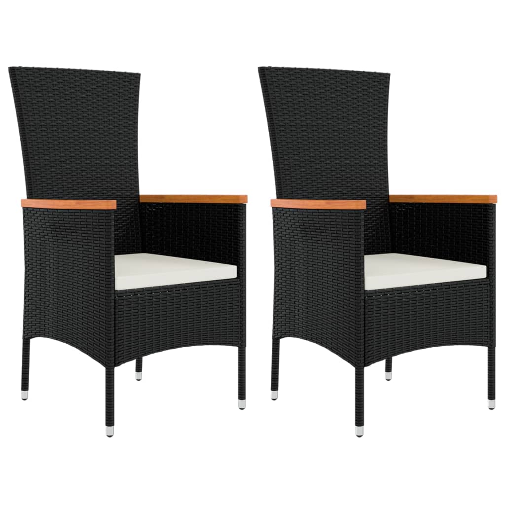 3-delige Tuinset met kussens poly rattan zwart is nu te koop bij PeponiXL, paradijselijk wonen!