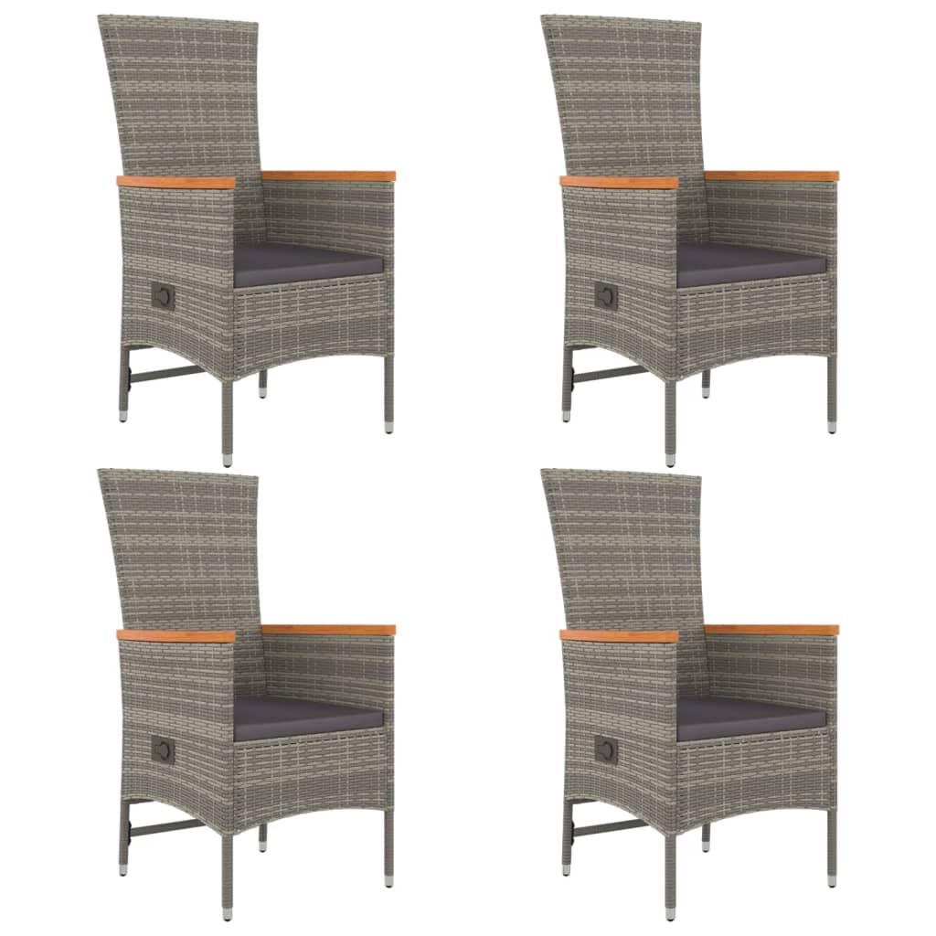 5-delige Tuinset met kussens poly rattan grijs is nu te koop bij PeponiXL, paradijselijk wonen!