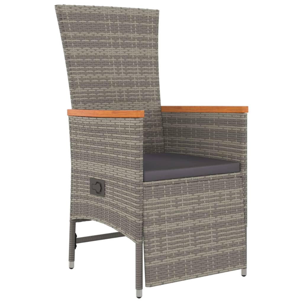 7-delige Tuinset met kussens poly rattan grijs is nu te koop bij PeponiXL, paradijselijk wonen!