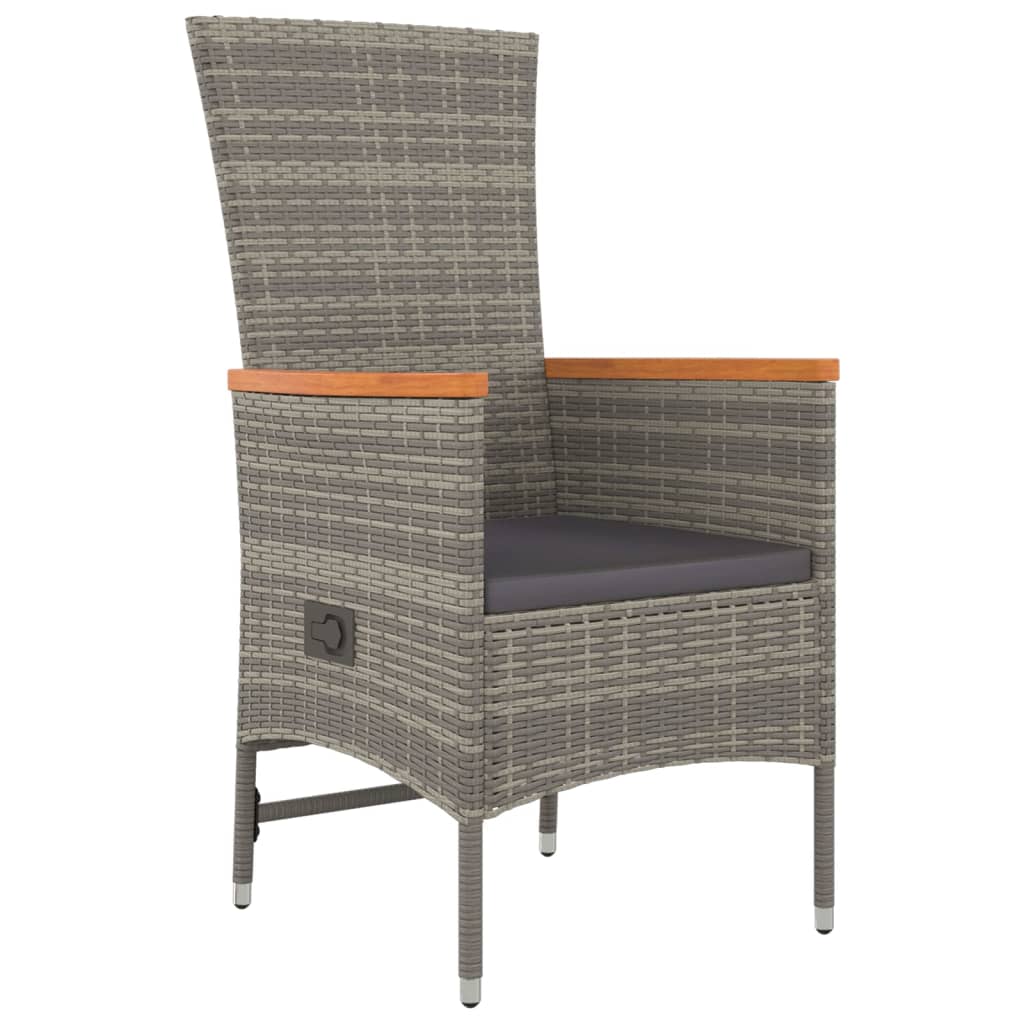 7-delige Tuinset met kussens poly rattan grijs is nu te koop bij PeponiXL, paradijselijk wonen!