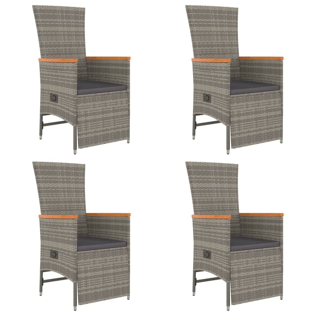 5-delige Tuinset met kussens poly rattan grijs is nu te koop bij PeponiXL, paradijselijk wonen!